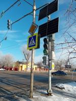 Светофоры для пешеходного перехода с опорами и твп