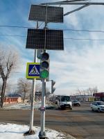 Пешеходный переход с опорами