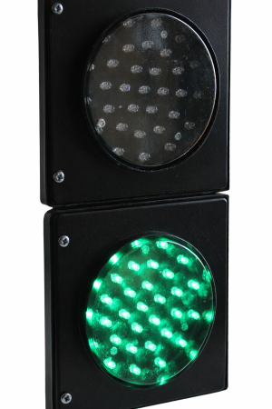 Светофор двухсекционный светодиодный 100 мм Т.8 Плоский корпус