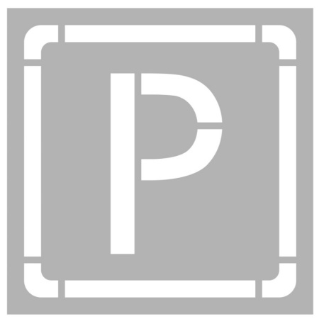 Дорожный трафарет Парковка (металл 0.7 мм) 1800x1800 мм